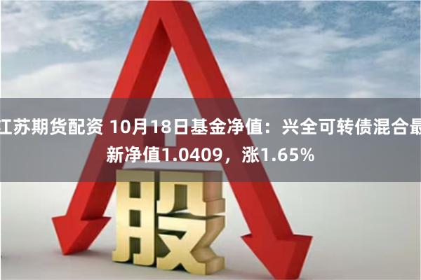 江苏期货配资 10月18日基金净值：兴全可转债混合最新净值1.0409，涨1.65%