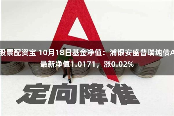 股票配资宝 10月18日基金净值：浦银安盛普瑞纯债A最新净值1.0171，涨0.02%
