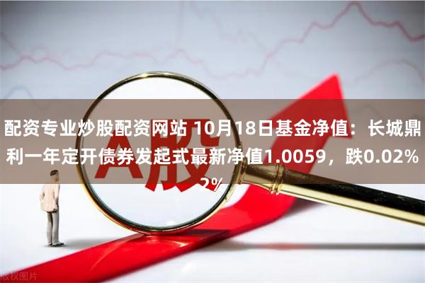 配资专业炒股配资网站 10月18日基金净值：长城鼎利一年定开债券发起式最新净值1.0059，跌0.02%